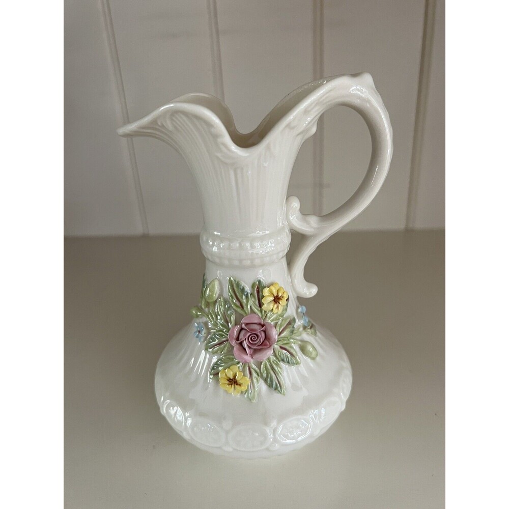 Belleek In Retrospect Aberdeen Floral Mantel Pitcher 2001‎
